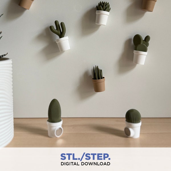 Magnetus | 3D magnets | Digital Files | 3D fridge magnets | 3D digital file | 3D stl files | 3D model STL | magnet cactus | 3D succulents