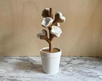 Bloom | Cotton pads holder | Digital Files | 3D bathroom | 3D digital file | 3D stl files | 3D model STL | cotton swab holder