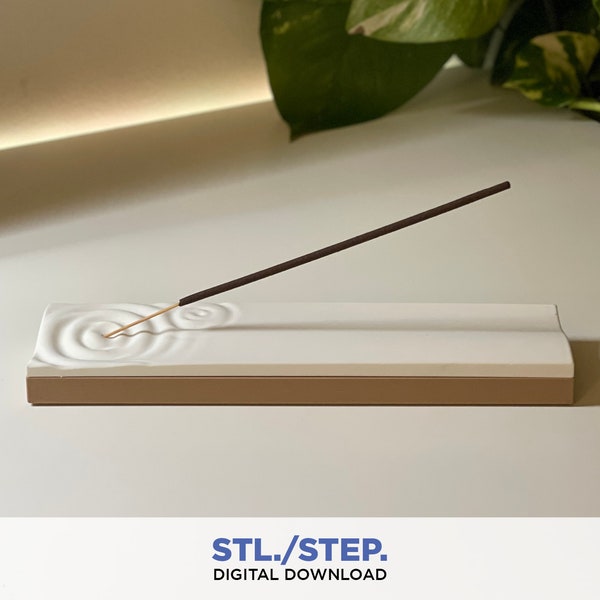 Ripple | 3D incense holder | Digital Files | 3D incense burner | 3D digital file | 3D stl file | 3D model STL | 3D printing file | STL