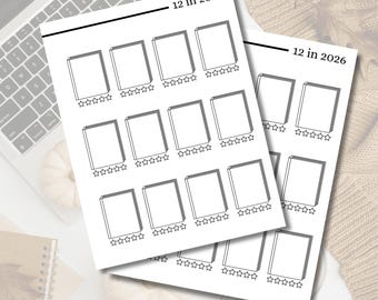 12 in 2026 | Happy Planner Reading Journal | Digital Download | Printable