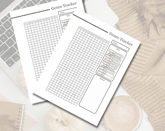 Genre Reading Tracker | Happy Planner Reading Journal | Digital Download | Printable