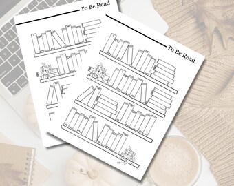 TBR Bookshelf | Happy Planner Reading Journal | Digital Download | Printable