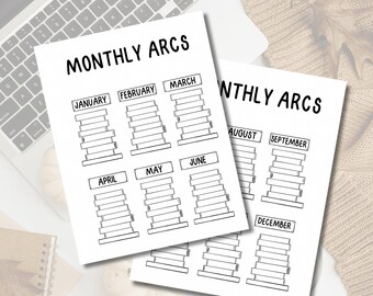 ARC Reading Tracker | Happy Planner Inserts | Reading Journal | Printable | Digital Download