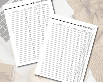 Books Read by Format | Happy Planner Reading Journal | Digital Download | Printable