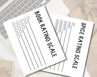 2025 Book Rating Scale | Happy Planner Inserts | Reading Journal | Printable | Digital Download