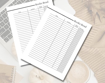 Books Read List | Happy Planner Reading Journal | Digital Download | Printable