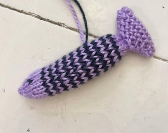 Knitted Fish Pattern: Colorful Yarn Scrap Project (Digital Download)