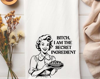 Bitch I Am The Secret Ingredient Hand Towel Gift for Wife Hostess
