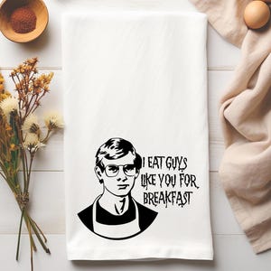 Paño de cocina con forma de saco de harina que como a tipos como tú para desayunar, divertido regalo de inauguración de la casa, paño de cocina de tejido de gofre vulgar, regalo para la anfitriona