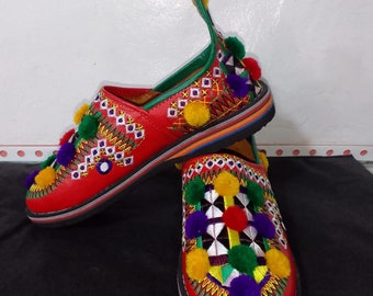 Marokkaanse damesschoenen, leren pantoffels, Marokkaanse Berberpantoffels, Marokkaanse Berberbabouches, Marokkaanse leren damesslippers, cadeau