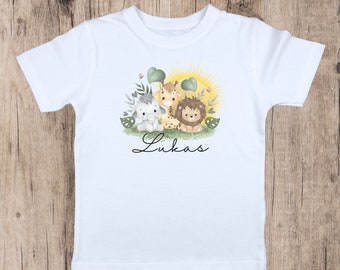 T-shirt verjaardagsshirt, gepersonaliseerde kleding voor het kind, jarig kind, unisex T-shirt, shirt met kindernaam, cadeau kind