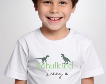 T-Shirt zum Schulanfang | Einschulung Erstklässler | Einschulungsshirt | Erster Schultag | Schulanfang | Jungs mit Namen | Dino