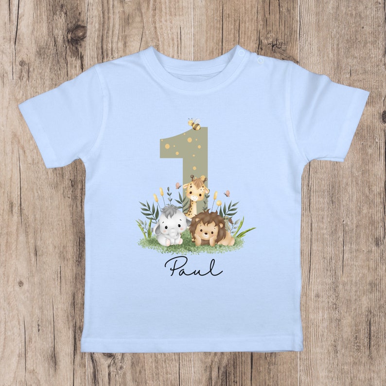 Camiseta camiseta cumpleaños, personalizada, cumpleañera, niño, niña, unisex, con nombre y edad del niño imagen 3