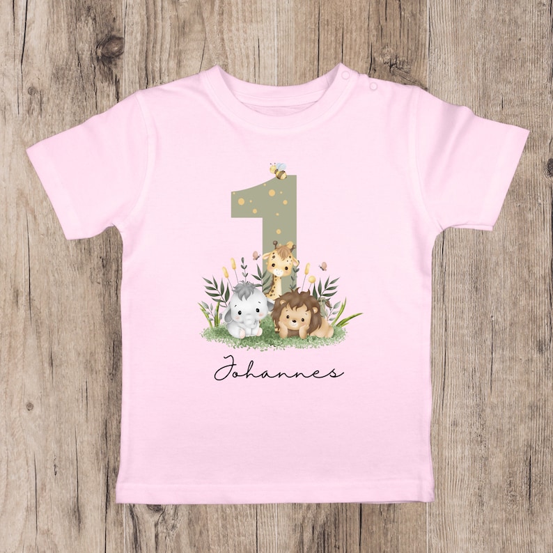 Camiseta camiseta cumpleaños, personalizada, cumpleañera, niño, niña, unisex, con nombre y edad del niño imagen 2