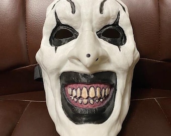 Scary Clown Mime Psycho Mask V2 High End Costume Prop Jason Voorhees Pennywise Michael Myers Ghostface Leatherface Freddy Krueger Chucky