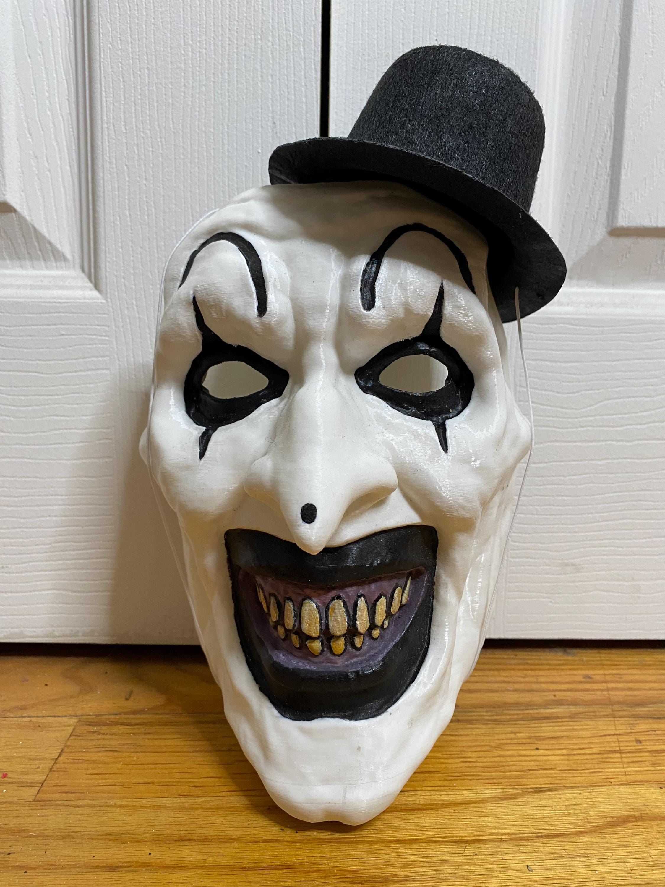 Black Hat Joker Mask Terrifier Art The Clown Cosplay Latex Mask Halloween Props