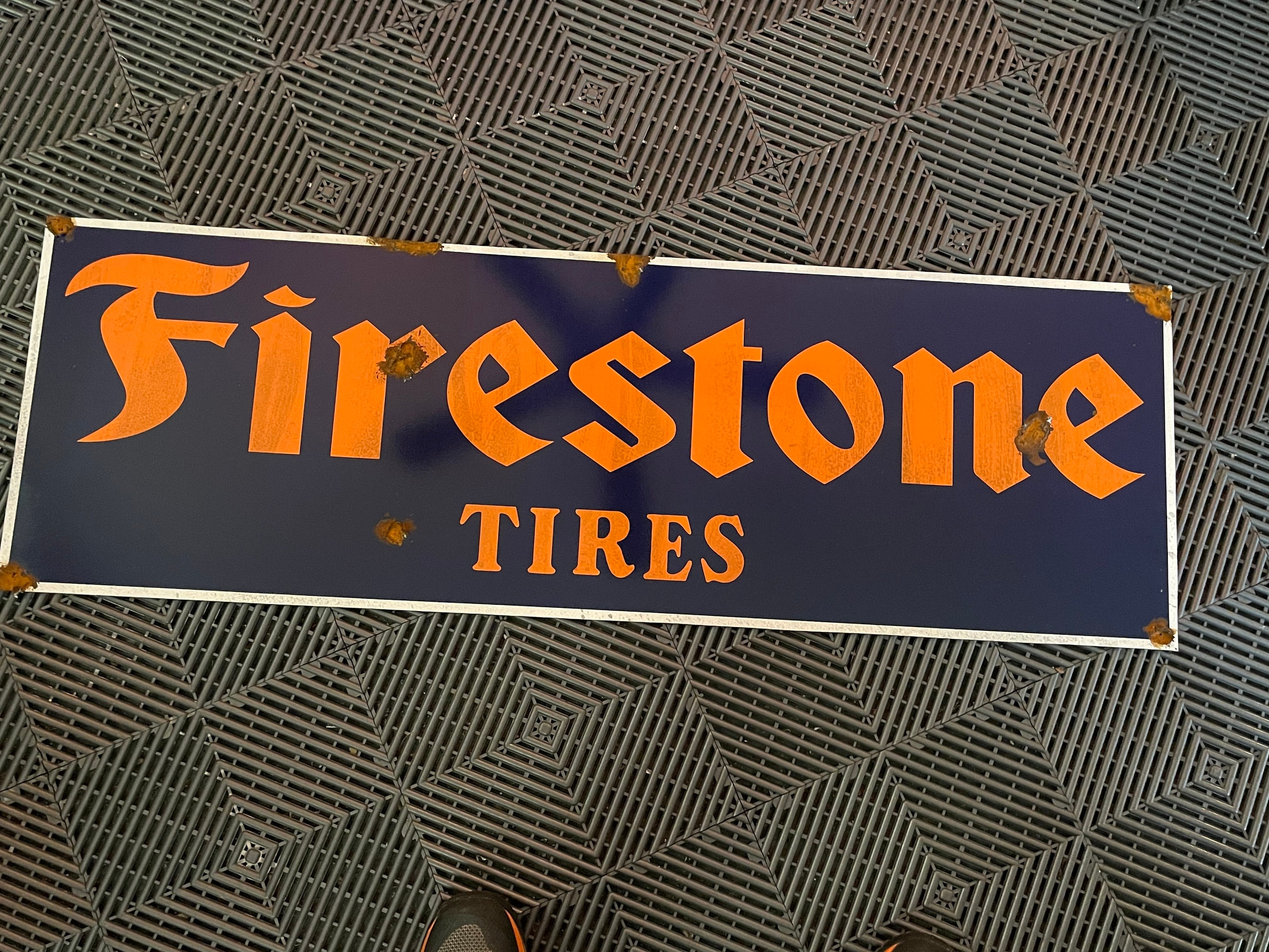 Antique Style-barn Find Loom Firestone Tires Dealer Sales Service