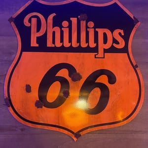 Vintage Phillips 66 Sign - Etsy