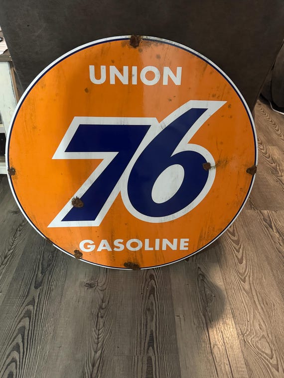 Antique Style-barn Find Look Union 76 Gasoline Pump Plate Sign - Etsy