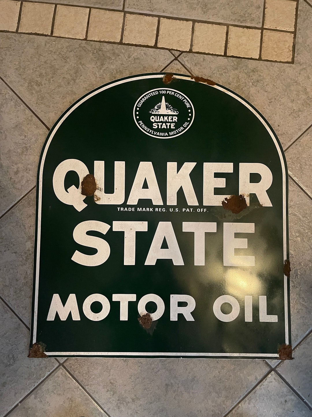 Antique Looking Quaker State Motor Oil Tombstone Sales Service - Etsy