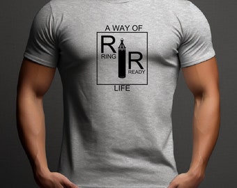 Ring Ready-sportshirt: fitnessbokskleding, atletische pasvorm