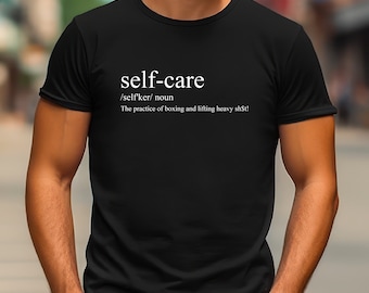 Boxing Self-Care Definition T-shirt: ringklaar gym-T-shirt