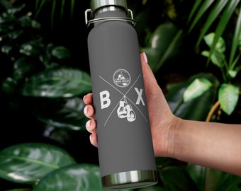 22 Oz. Koperen geïsoleerde boks-fitnesswaterfles voor gym- Thermos WorkOut Tumbler
