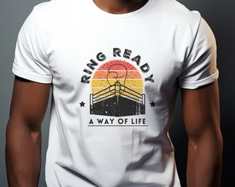 Ring Ready Boxing T-shirt: Athletic Gym Fitness-T-shirt