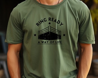 Ring Ready Boxing T-shirt: Athletic Fit Gym T-shirt