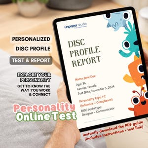 DISC Personality Test with Personalized Report – Instant Download, Self-Growth Tool, PDF Result in 48 Hours