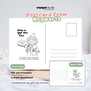 Pomona Sprössling | Hogwarts Professor Postkarten - Anweisungen für druckbare Journale - Selbstfürsorge, psychische Gesundheit, Zaubererzitatkarten - Digitaler Download