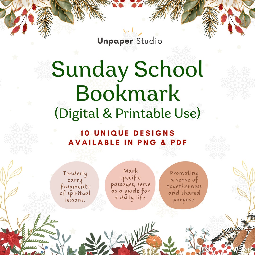 Sunday School Printable Bookmarks, Cute Bookmarks, Bible Verse for Kids ...