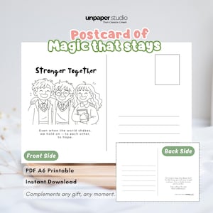 Cartão de incentivo inspirado no trio Harry Potter – Esperança e Solidão, apoio, presente, coleção, diário, download digital instantâneo A6