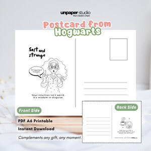 Sybill Trelawney | Hogwarts Professor Postkarten – Druckbares Geschenk – Selbstfürsorge, Mentale Gesundheit, Zauberer Zitat Karten – Digitaler Download A6