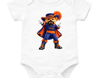Conjunto de fútbol para bebé, body de bebé con mascota adorable, body de bebé para el día del partido, regalo para baby shower, conjunto de animadora para bebé, ropa deportiva para bebé