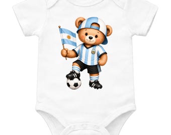 Body de fútbol de Argentina / Conjunto de bebé de Argentina para el Mundial / Body de bebé de Argentina / Conjunto de bebé aficionado a Argentina