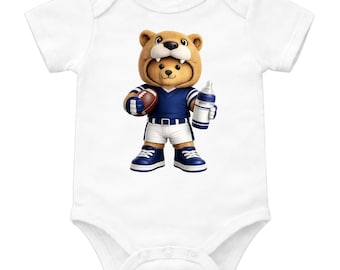 Conjunto de fútbol para bebé, body de bebé con mascota adorable, body de bebé para el día del partido, regalo para baby shower, conjunto de animadora para bebé, ropa deportiva para bebé