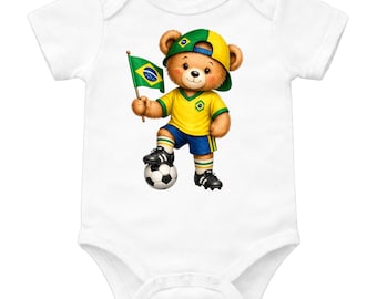 Brasilien Fußball Body, Brasilien Baby WM Outfit, Brasilien Fußball Baby Body - Brasilien Fußball Fan Baby Outfit