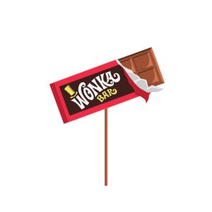 Charlie toppers, cake toppers, props, Willy signs. (High Resolution), Charlie Chocolate logo, Birthday Party, favors Party decoration items