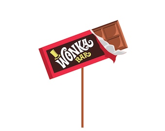 Decorazioni Charlie, decorazioni per torte, oggetti di scena, insegne Willy. (Alta risoluzione), logo Charlie Chocolate, festa di compleanno, bomboniere, articoli per decorazioni per feste