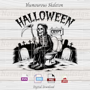Funny Grim Reaper, 1 Halloween Humor Svg Eps Png and Jpeg, Skeleton Svg, Halloween Svg, Grim Reaper Clipart, Grim Reaper Cut File,