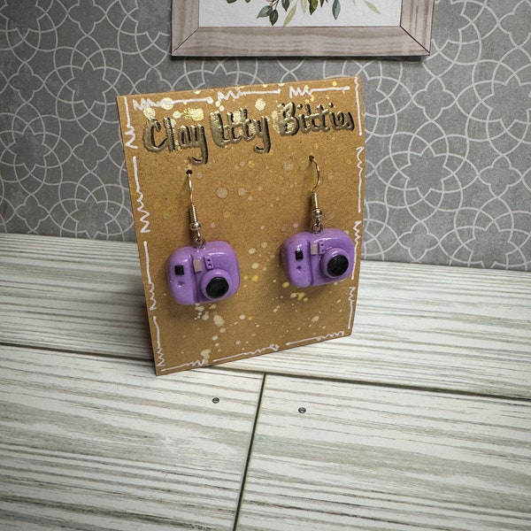 Boucles d'oreilles appareil photo Polaroid