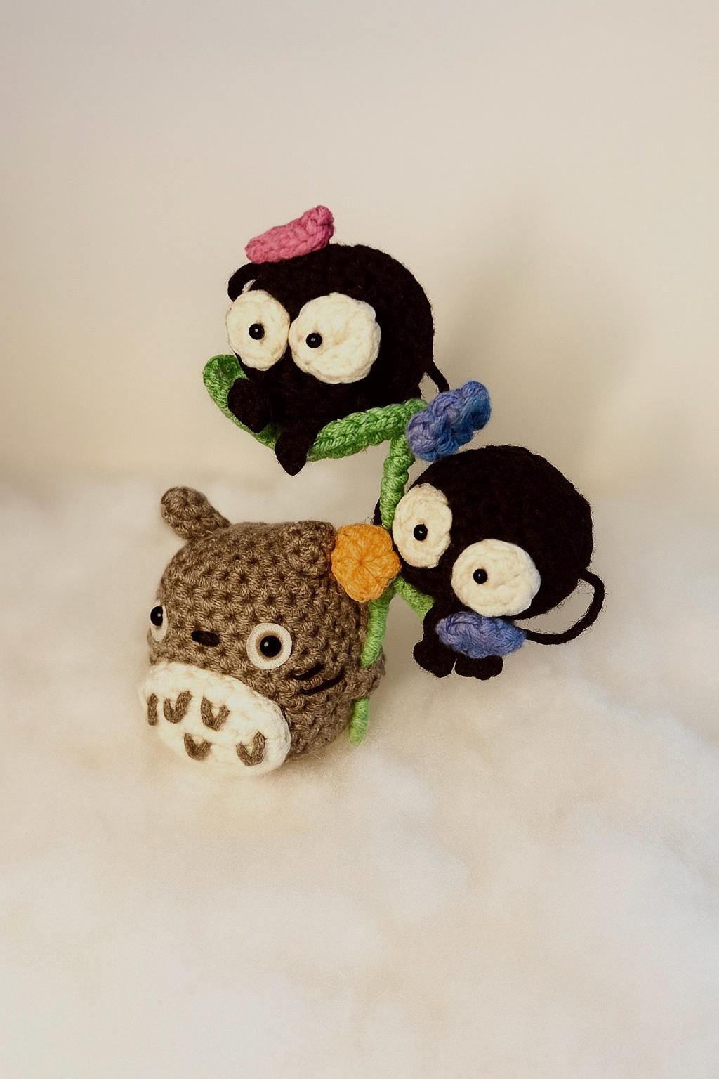 Totoro & Soot Sprites (susuwatari) Crochet Pattern - Studio Ghibli