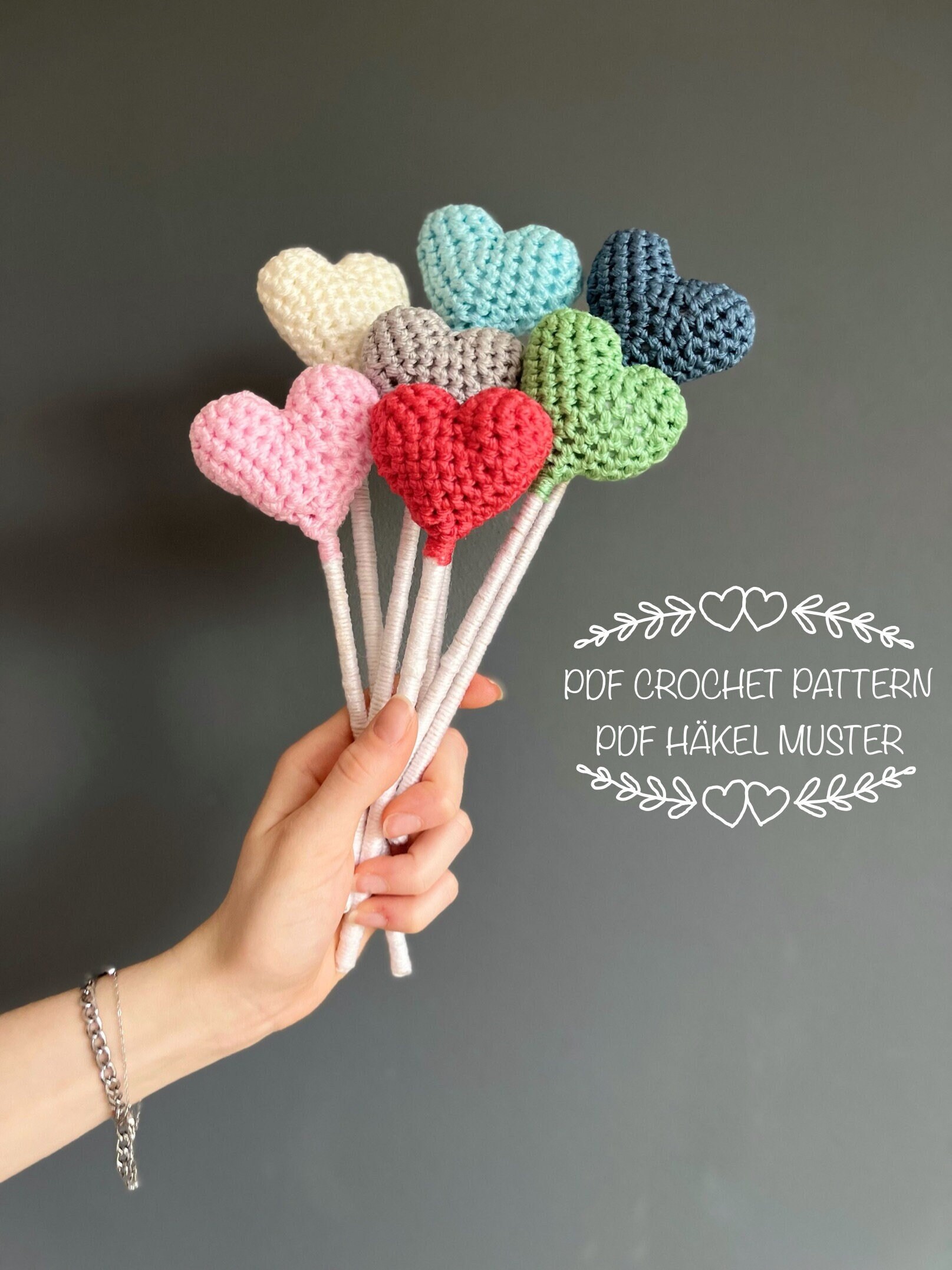 Bouquet of Hearts - Crochet Pattern - Etsy