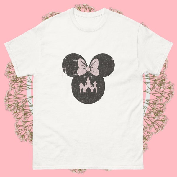 Disney Ear Shirt, Disney Mickey Silhouette Shirt, Disney Family Shirt,Tshirt for Kids.Disney Glitter Minnie Shirt