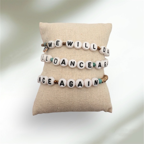 Bracelet letters for Israel - we will dance again