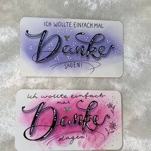 Danke Karten, kleine Karten, handgeschrieben, handgemacht