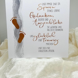 Trauerkarte handgeschrieben, Kondolenz, Beileidskarte, Trauerspruch, Kondolenzkarte, Beileid, handgemacht