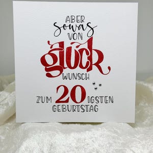 Geburtstagskarte, handgeschriebene Geburtstagskarte, Geldgeschenk, handgemacht, Karte mit Umschlag, 20. Geburtstag