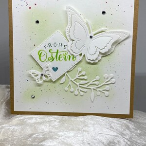 Karte zu Ostern, handgeschrieben, Ostern, kein Druck, Osterkarte